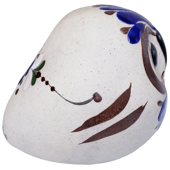 ? Tonala MEXICAN Pottery Folk Art Owl Statue Figurine 5" Tall - Picture 4 of 8